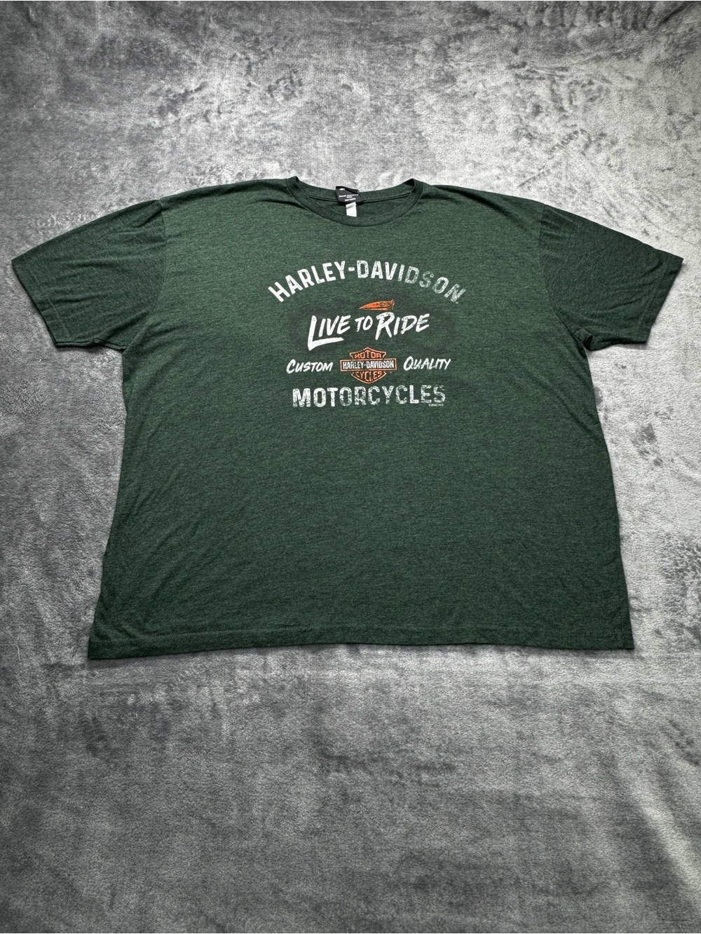Harley-Davidson Green 'Live to Ride' Graphic Short Sleeve Tee